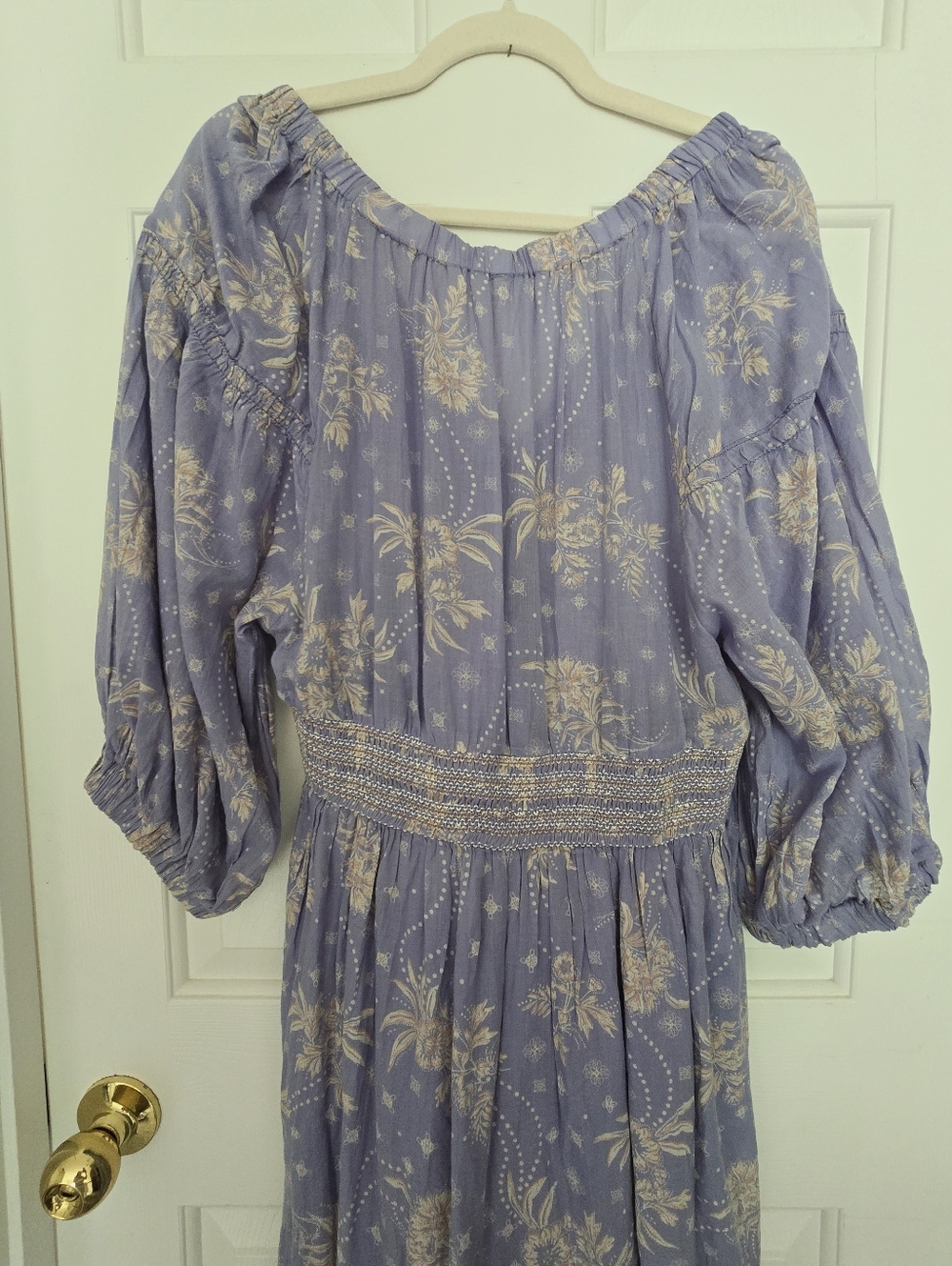 NWT Free People Golden Hour Lavender Floral Maxi Dress - Picture 6 of 6